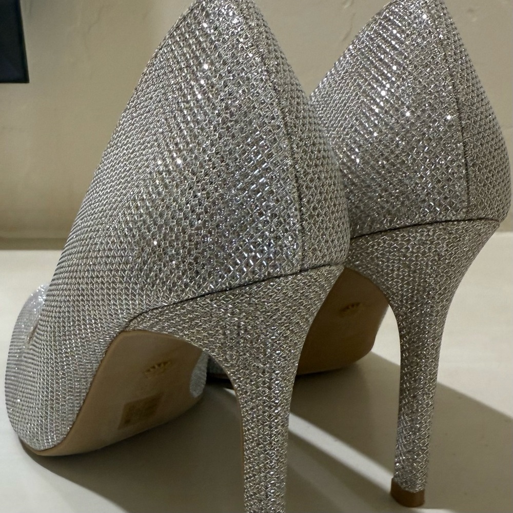 NWOT Stuart Weitzman Metallic Leather Power Pumps 100 - Picture 11 of 12